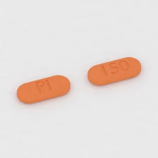 Capecitabin 150 mg Tablette: orange, kapselförmig, 16 mm, Prägung PI auf der einen Seite und 150 auf der anderen.