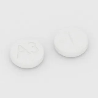 Acetazolamid 125 mg Tablette: weiß, rund, 9 mm, mit Bruchkerbe, Prägung A3.