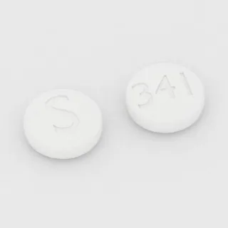 Benazepril 5 mg tablet: white, round, 8 mm, imprinted S on one side and 341 on the other.
