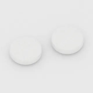 एमोक्सिसिलिन 50 mg टैबलेट: सफ़ेद, गोल, 6 mm, कोई इम्प्रिंट नहीं।