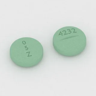 Bumetanid 0.5 mg Tablette: grün, rund, 8 mm, mit Bruchkerbe, Prägung 0 5 Z 4232.