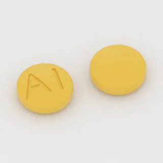 Aspirin 81 mg tablet: sarı, yuvarlak, 7 mm, üzerinde A1 baskısı var.