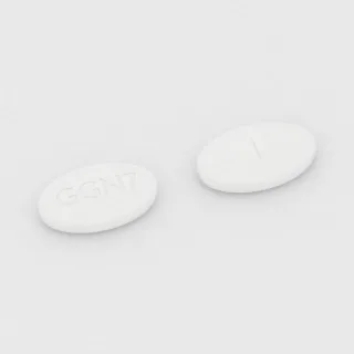 Amoksycylina + kwas klawulanowy 875 mg / 125 mg, tabletka: biała, owalna, 22 mm, z linią podziału, z oznaczeniem GGN7.