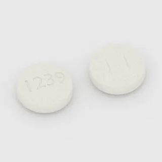 Acétazolamide 250 mg en comprimé : blanc, rond, 11 mm, inscription 1239.