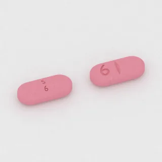 Bisoprolol 5 mg tablet: pink, capsule-shaped, 7 mm, scored, imprinted S 6 6.