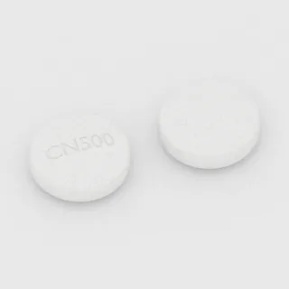Chloroquine 500 mg tablet: white, round, 13 mm, imprinted CN500.