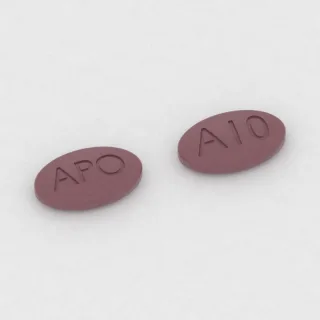 Ambrisentan 10 mg Tablette: rosa, oval, 10 mm, Prägung APO auf der einen Seite und A10 auf der anderen.