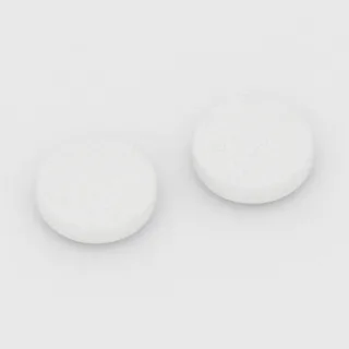 एमोक्सिसिलिन 100 mg टैबलेट: सफ़ेद, गोल, 10 mm, कोई इम्प्रिंट नहीं।