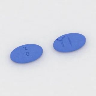 Alprazolam 1 mg tablet: blue, oval, 9 mm, scored, imprinted 2 0 Y.