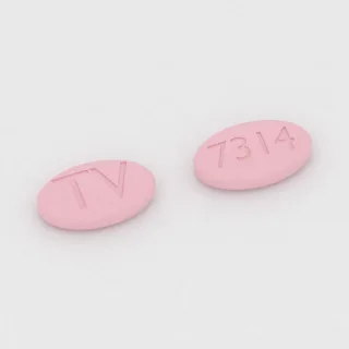 Clopidogrel 75 mg Tablette: rosa, oval, 13 mm, Prägung TV auf der einen Seite und 7314 auf der anderen.