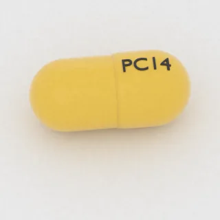 Benzonatat 100 mg Kapsel: gelb, 7 mm, Prägung PC14.