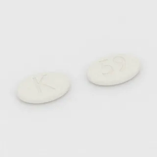 Armodafinil 150 mg tablet: white, oval, 14 mm, imprinted K on one side and 59 on the other.
