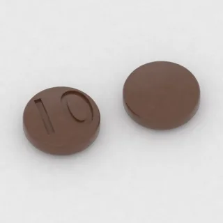 Citalopram 10 mg Tablette: braun, rund, 5 mm, Prägung 10.
