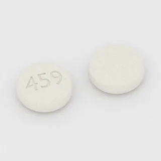 Buprenorfin 2 mg tablet: beyaz, yuvarlak, 6 mm, üzerinde 459 baskısı var.