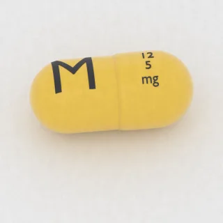 Amphetamine and dextroamphetamine 3.125 mg / 3.125 mg / 3.125 mg / 3.125 mg capsule: yellow and yellow, 14 mm, imprinted 12 5 mg M.
