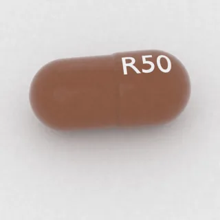 Calcitriol 0.5 ug Kapsel: orange, 12 mm, Prägung R50.