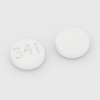 Benazepril 5.00 mg tablet: white, round, 5 mm, imprinted 341.