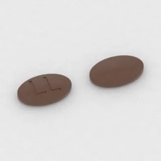 Carbidopa and levodopa 37.5 mg / 150 mg / 200 mg tablet: brown, oval, 14 mm, imprinted LL.
