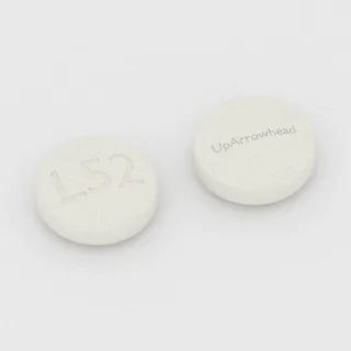 Buprenorphine 12 mg tablet: white, round, 12 mm, imprinted L52 on one side and UpArrowhead on the other.