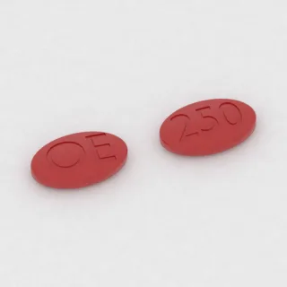 Azitromisin 250 mg tablet: kırmızı, oval, 13 mm, bir yüzünde OE, diğer yüzünde 250 baskısı var.