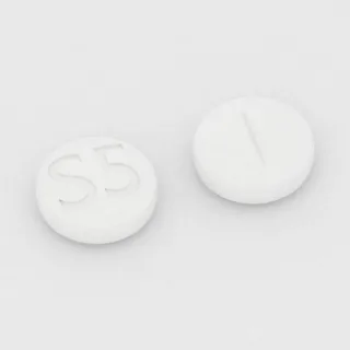 Bisoprolol 5 mg tablet: white, round, 7 mm, scored, imprinted S5.