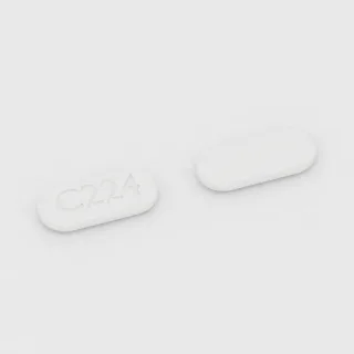 Alendronato, tableta de 70 mg: blanca, con forma de cápsula, 13 mm, con la inscripción C224.