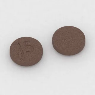 Chlorpromazine 200 mg tablet: brown, round, 14 mm, imprinted J5.