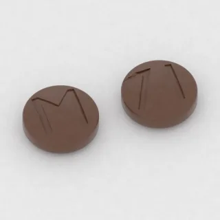 Carbidopa and levodopa 12.5 mg / 50 mg / 200 mg tablet: brown, round, 10 mm, imprinted M on one side and 71 on the other.