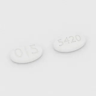 قرص كابرغولين 0.5 mg: أبيض، بيضاوي، 8 مم، محزّز، النقش 0 5 5420.