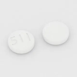 Chlorpromazine 50 mg tablet: white, round, 8 mm, imprinted 511.