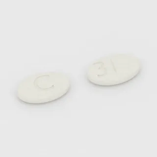 Clobazam 20 mg tablet: white, oval, 11 mm, scored, imprinted C on one side and 3 on the other.