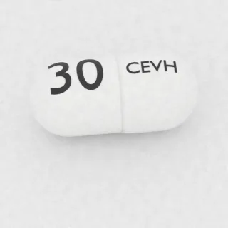 Cewimelina 30 mg, kapsułka: biała, 16 mm, z oznaczeniem CEVH po jednej stronie i 30 po drugiej.