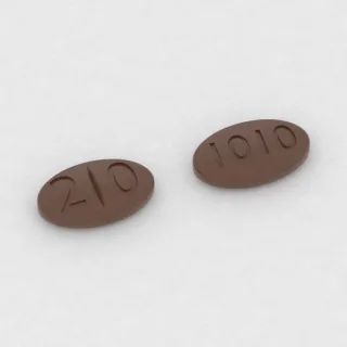 قرص سيتالوبرام 20 mg: بني، بيضاوي، 9 مم، محزّز، النقش 2 0 1010.