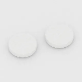 Aspirin 325 mg tablet: white, round, 19 mm, no imprint.