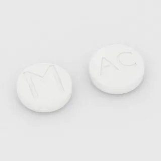 Acamprosate 333 mg tablet: white, round, 10 mm, imprinted M on one side and AC on the other.