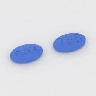 Azitromisin 500 mg tablet: mavi, oval, 19 mm, bir yüzünde PLIVA, diğer yüzünde 788 baskısı var.