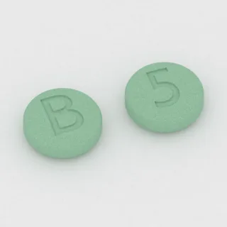 Bumetanid 0.5 mg Tablette: grün, rund, 7 mm, Prägung B auf der einen Seite und 5 auf der anderen.