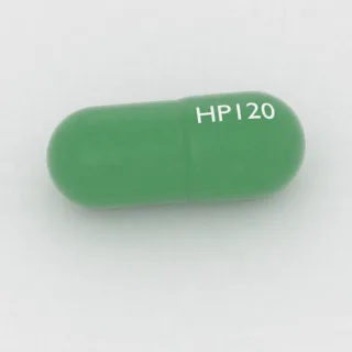 Acetazolamid 500 mg Kapsel: grün, 24 mm, Prägung HP120.