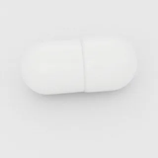 Kapsul Amoksisilin 500 mg: putih, 20 mm, tanpa kode cetak.