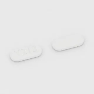 Asiklovir 800 mg tablet: beyaz, kapsül biçimli, 19 mm, üzerinde Y213 baskısı var.