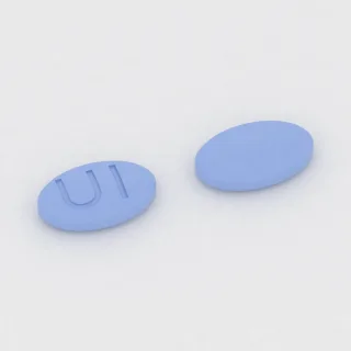 Brivaracetam 25 mg tablet: blue, oval, 9 mm, imprinted U1.