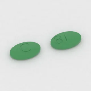 Cimetidine 800 mg tablet: green, oval, 18 mm, scored, imprinted C on one side and 8 on the other.