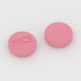 Clopidogrel 75 mg Tablette: rosa, rund, 9 mm, Prägung MC5.