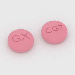 Atowakwon + proguanil 62.5 mg / 25 mg, tabletka: różowa, okrągła, 7 mm, z oznaczeniem GX po jednej stronie i CG7 po drugiej.