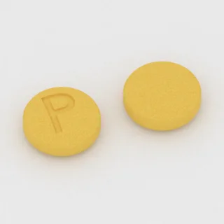 Aspirin 81 mg tablet: yellow, round, 6 mm, imprinted P.