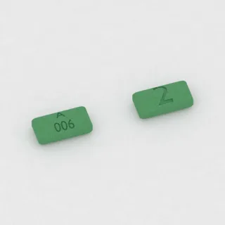 एरिपिप्राज़ोल 2 mg टैबलेट: हरा, आयताकार, 8 mm, इम्प्रिंट A 006 2।