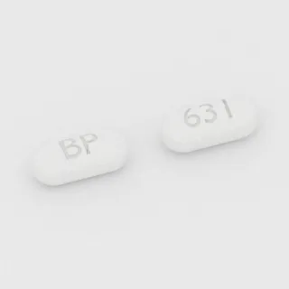 Alprazolam 0.5 mg tablet: white, capsule-shaped, 5 mm, imprinted BP on one side and 631 on the other.