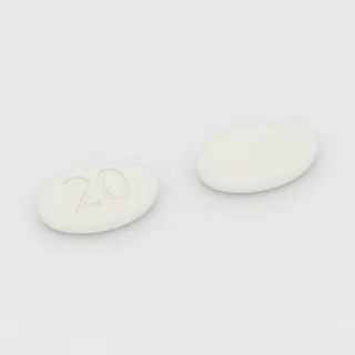Atorvastatin 20 mg tablet: white, oval, 11 mm, imprinted 20.
