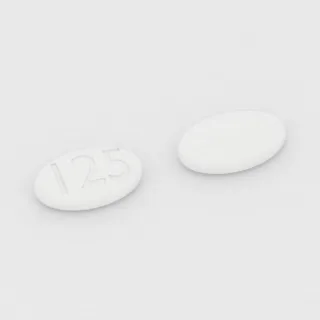 बोसेंटन 125 mg टैबलेट: सफ़ेद, अंडाकार, 11 mm, इम्प्रिंट 125।