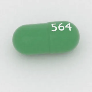 Kapsul Klordiazepoksid 5 mg: hijau, 14 mm, dengan kode cetak 564.